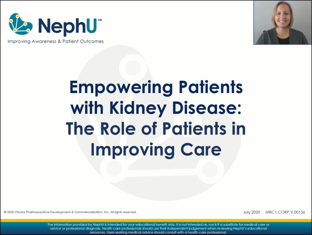 Empowering Patients With Kidney Disease: The Role Of Patients In ...