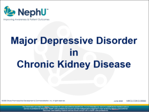 Major Depressive Disorder In Chronic Kidney Disease