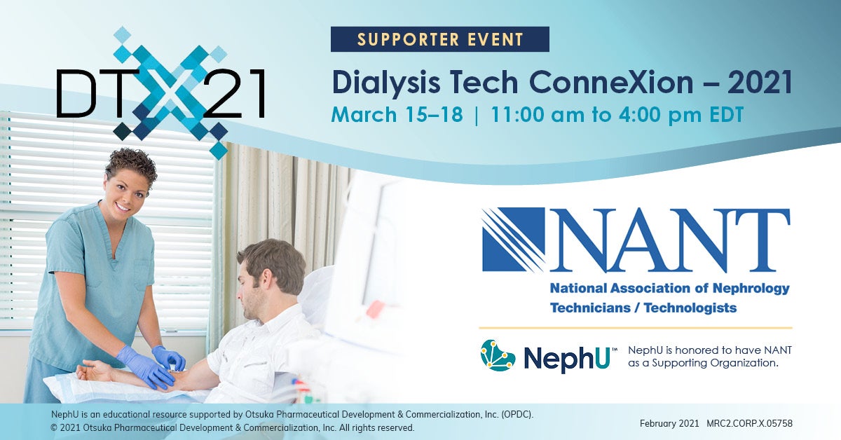 NANT Conference Dialysis Tech ConneXion 2021 NephU