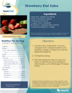 Kitchen Creations for Kidney Health: Strawberry Kiwi Salsa