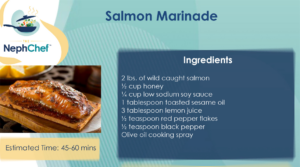 Kitchen Creations for Kidney Health: Salmon Marinade